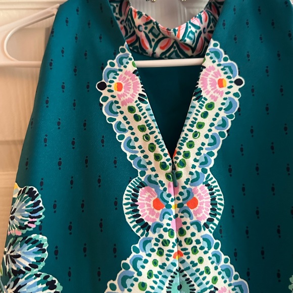 NWT LILLY PULITZER BRANDI SHIFT DRESS SIZE 4 VALENCIA TEAL RAIN FOREST ENGINEERE - Picture 7 of 16